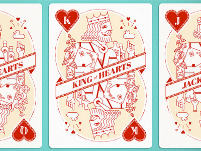 King of Hearts advertising atlanta card design creatives icons king of hearts la croix playing cards vector illustration