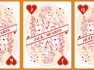Jack of Hearts advertising atlanta card design icons jack of hearts la croix playing cards vector illustration
