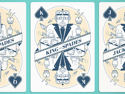 King of Spades advertising atlanta card design card game icons king of spades playing cards skulls vector illustration