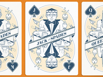 Jack of Spades advertising atlanta card design icons jack of spades playing cards skulls vector illustration