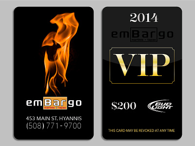 VIP Cards bar marketing restaurant vip