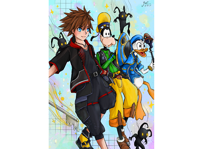 Kingdom Hearts anime animeillustration art artist artwork digitalart fanart kingdom hearts procreate