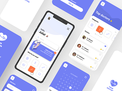 Mobile app "Your Doctor". Medicine. UX\Ui Design