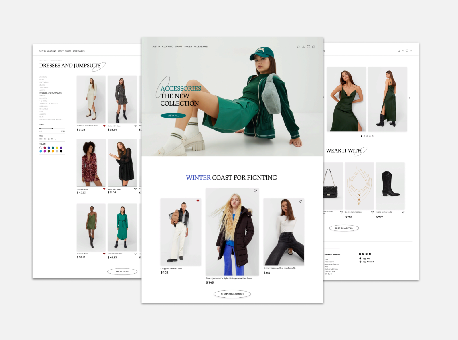 E-commerce of women's clothing. UI/UX Design. by Julia Dulina on Dribbble