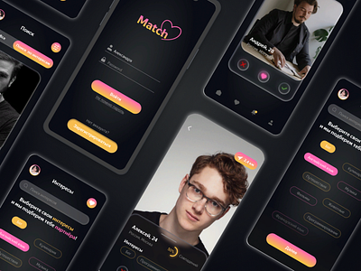 Mobile Dating app. UI/UX Design