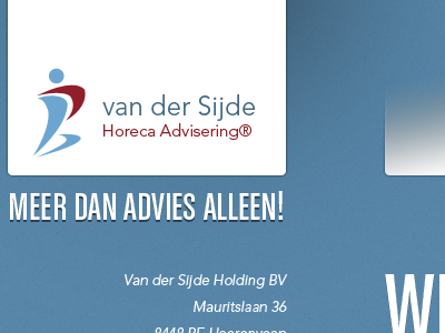 Van der Sijde client logo site