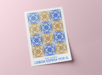 Azulejos of Lisbon | Travel Poster branding design designchallenge graphic design illustrator lisbon mockup photoshop poster travel ve vector