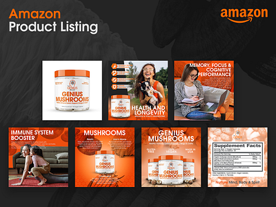 Amazon Listing Images for Food Supplement a content ads advertising amazon amazon a amazon ebc amazon listing branding design e commerce graphic design listing listing images logo product design product listing social media post