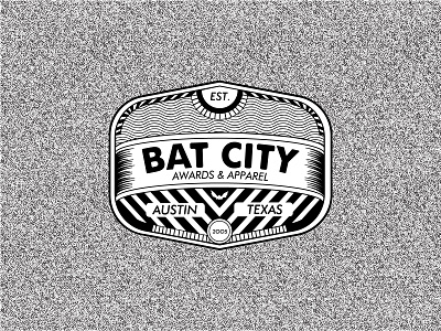 Bat City Badge badge badge patch illustration