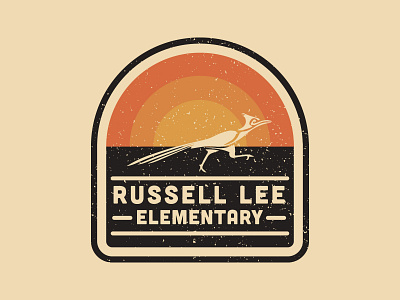 Russell Lee Elementary badge badge patch illustration screenprint screenprinting texas