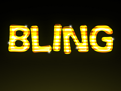 Bling Bling Effect #1 branding design gold gold effect graphic design logo photoshop effect