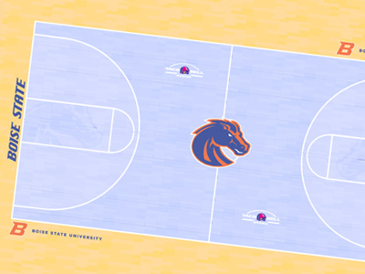 Boise State Court basketball boise broncos court idaho stain wood