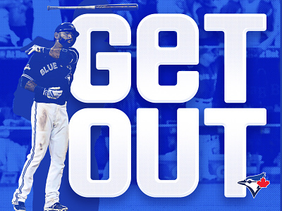 Get Out! baseball bat flip bautista blue jays home run homer playoffs