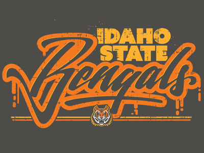 Idaho State Bengals shirt bengals idaho lettering orange script shirt