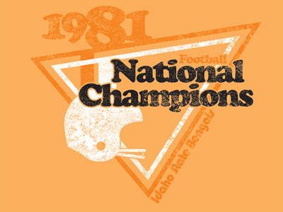 1981 National Champs 1980s football idaho shirt