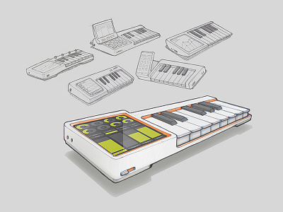 WIP Touchscreen Micro-synth Concept concept copic design drawing markers music process sketch sketching synth synthesizer