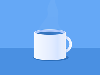 Blue Coffee beverage blue caffeine calm coffee cup illustration joe morning mug simple steam