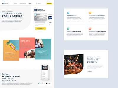 Diners.hr "D" shape banking credit card design finance interaction interactive shapes ui ux web design website