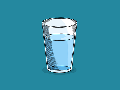 Glass Of Water blue glass illustration procreate water