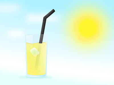 Hot 'juice' day cold day drink figma hot illustration juice orange refresh summer sun yellow