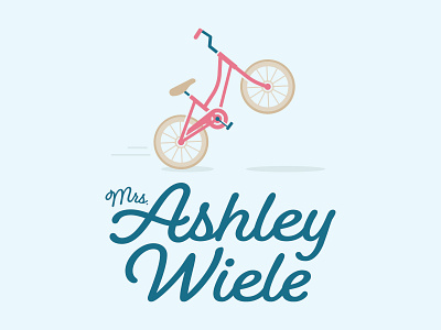 Personal Teacher Logo bicycle bike branding education kids learning logo teacher tools