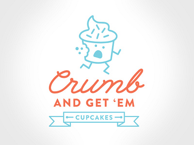 Crumb & Get 'Em Cupcakes bakery baking cake cupcake food kitchen logo sprinkles