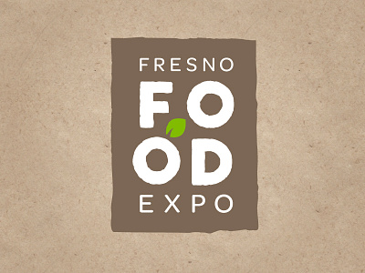 Fresno Food Expo expo food fresh fresno leaf logo organic rough rustic show