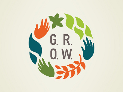 Olam G.R.O.W. flower grow hands leaves life logo wellness women