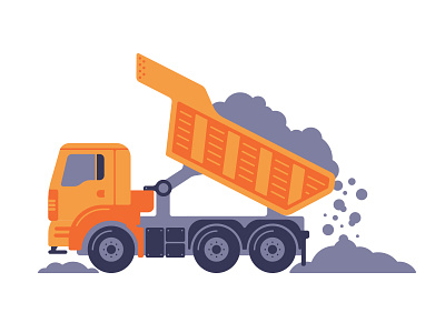Dump Truck construction dirt dump truck illustration machine truck vehicle