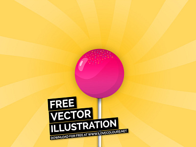 Lollipop - Free vector illustration candies desserts lollipop lolly love strawberry sugar sweet vector vector graphic vector illustration vectorial