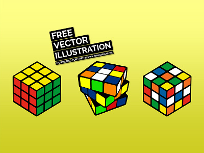Rubik S Cube - Free vector illustration cube eps free free download freebie illustration illustrator rubik rubiks cube speedcubing vector illustration vectorial
