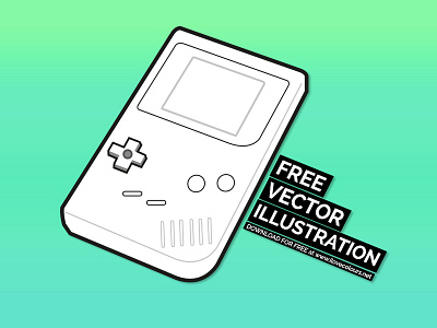 Nintendo Gameboy - Free vector illustration console eps free free download freebie gameboy nintendo retrogaming vector vector illustration vectorial videogame