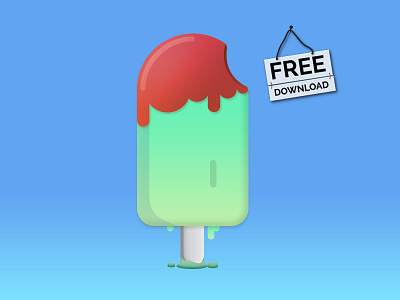 Ice lolly - Free vector illustration cold dessert food fresh ice cream ice lolly illustration refreshing summer vector graphic vector icon vector illustration