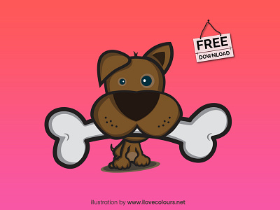 Dog illustration - puppy free vector graphic