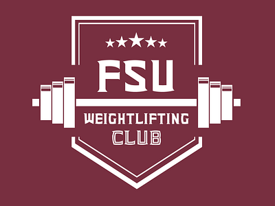 FSU Weightlifting Club athletics badge club florida state university logo sports weightlifting