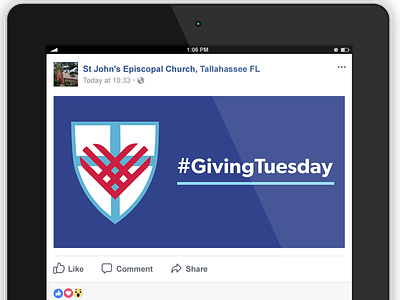 Giving Tuesday Social Graphic badge facebook giving tuesday heart ipad logo mockup stjohnstally tallahassee
