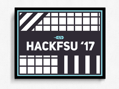 HackFSU Poster branding cover design graphic hackathon hackfsu illustration pattern poster ux