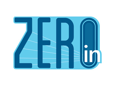 Zero In Logo badge branding design illustration logo typography ui ux vector yearbook zero in
