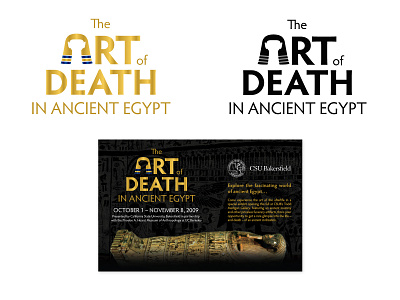 Egyptian Exhibit Logo and Postcard