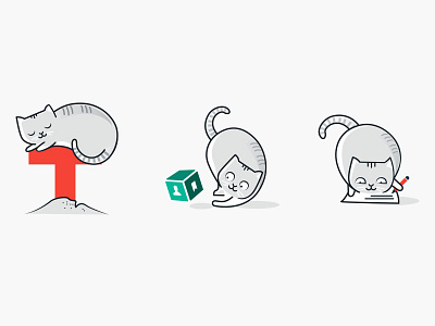 illustrations for a style guide cat illustrations styleguide typography