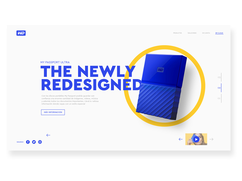 Western Digital Blue Website ux ui webdesign clean concept
