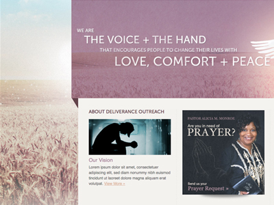 Deliverance Outreach Website Concept By Sharvin Whitted On Dribbble