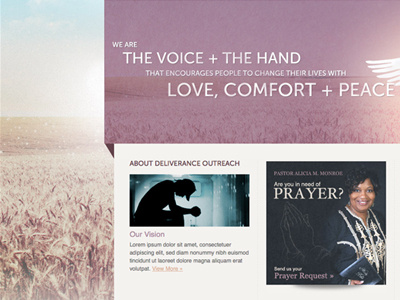 Deliverance Outreach Website Concept by Sharvin Whitted on Dribbble