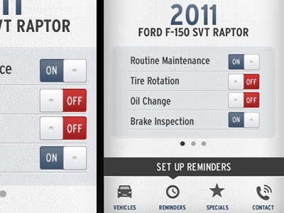 App for Car Owners cars reminders ui ux