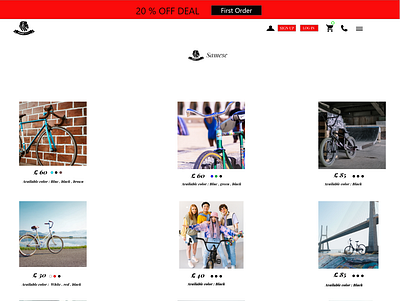 Roar Bicycle Product Page branding graphic design ui