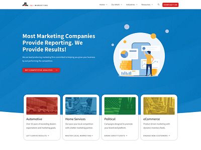 Marketing Company Hero design ui web website design