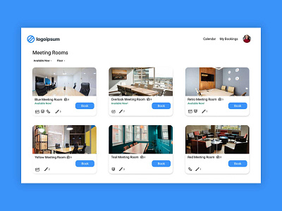 Meeting Room Web Application design ui ux