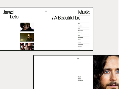 Jared Leto fashion website minimal minimal website site typography ui web design