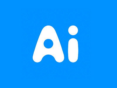 AI logo app branding flat font icon identity letter logo simple