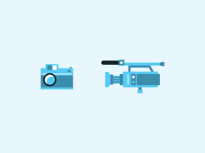 Camera Icons camcorder camera flat icons